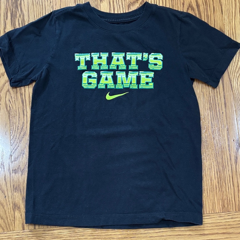 Nike Black Tee with Neon Green Graphic